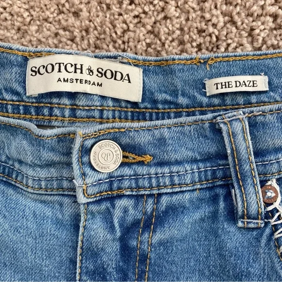 Scotch & Soda The Daze Wide Leg High Rise Jeans Blue Sz 32 - Picture 7 of 12